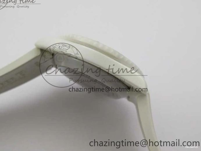Ceramic Edition 40mm White Dial Submariner Painting White on Best Strap SA3135 Rubber 5GF 0104